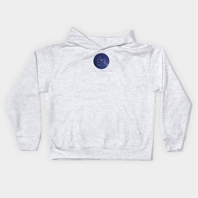 Sagittarius Constellation Kids Hoodie by clothespin